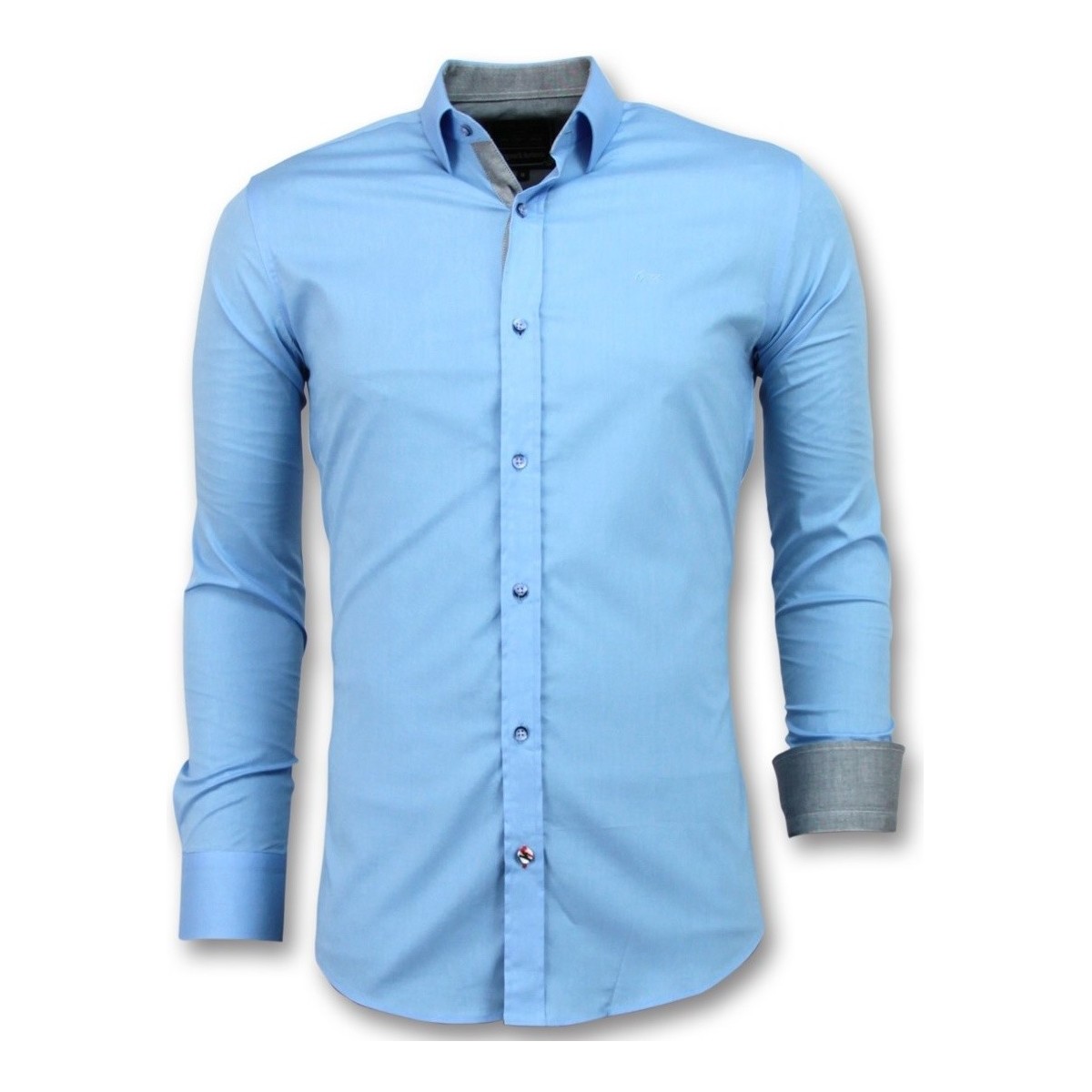 tekstylia Męskie Koszule z długim rękawem Tony Backer 102436890 Niebieski