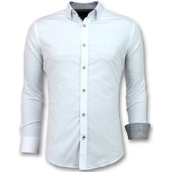 tekstylia Męskie Koszule z długim rękawem Tony Backer 102433512 Biały