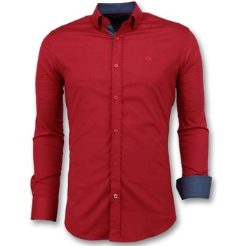 tekstylia Męskie Koszule z długim rękawem Tony Backer 102436806 Czerwony