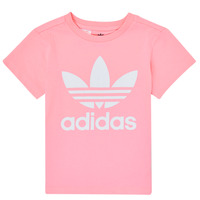 tekstylia Dziewczynka T-shirty z krótkim rękawem adidas Originals TREFOIL TEE Różowy