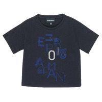 tekstylia Dziewczynka T-shirty z krótkim rękawem Emporio Armani 6H3T7R-2J4CZ-0926 Marine
