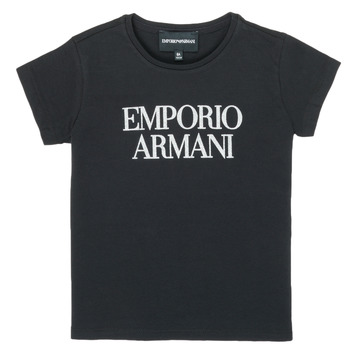 tekstylia Dziewczynka T-shirty z krótkim rękawem Emporio Armani 8N3T03-3J08Z-0999 Czarny