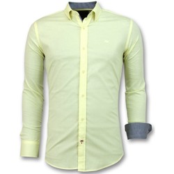 tekstylia Męskie Koszule z długim rękawem Tony Backer 102434217 Żółty