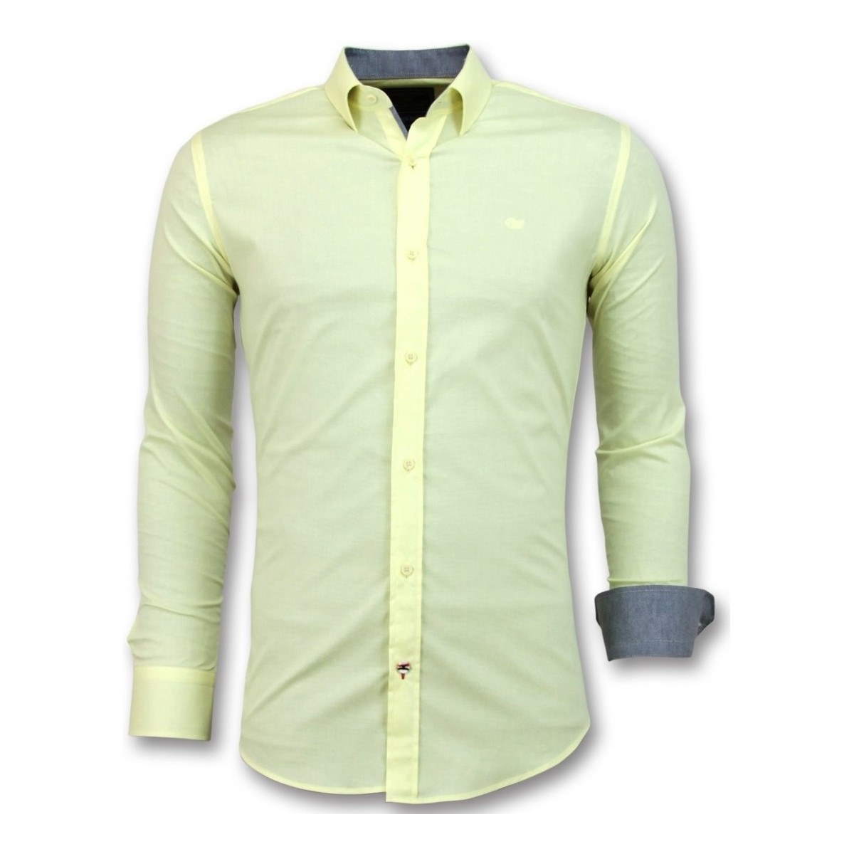 tekstylia Męskie Koszule z długim rękawem Tony Backer 102434217 Żółty