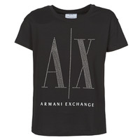 tekstylia Damskie T-shirty z krótkim rękawem Armani Exchange 8NYTDX Czarny