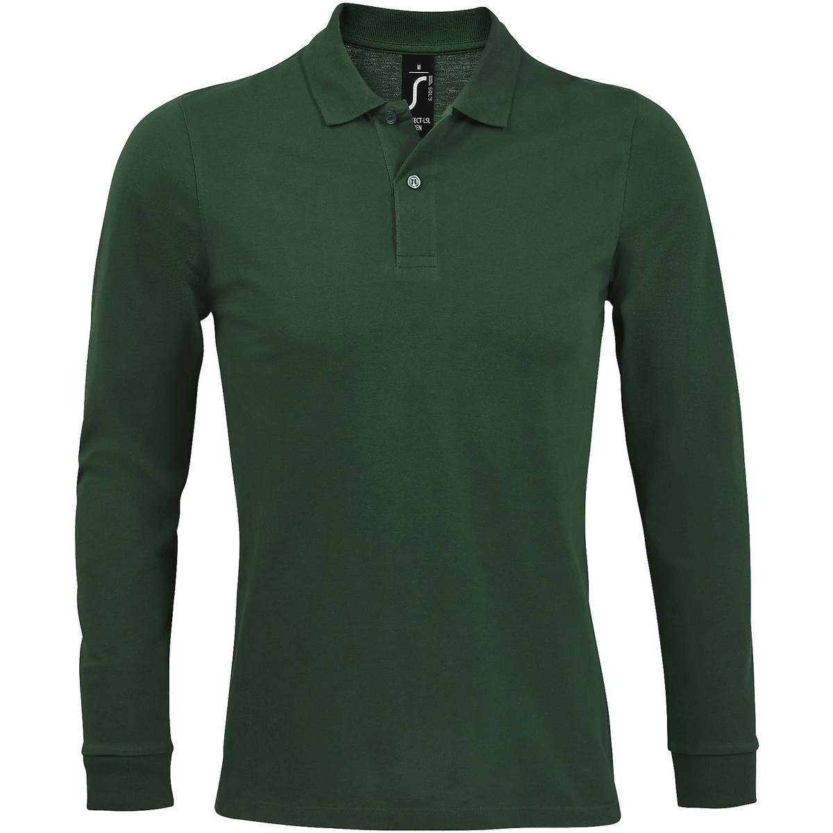 tekstylia Męskie Koszulki polo z długim rękawem Sols PERFECT LSL COLORS MEN Zielony