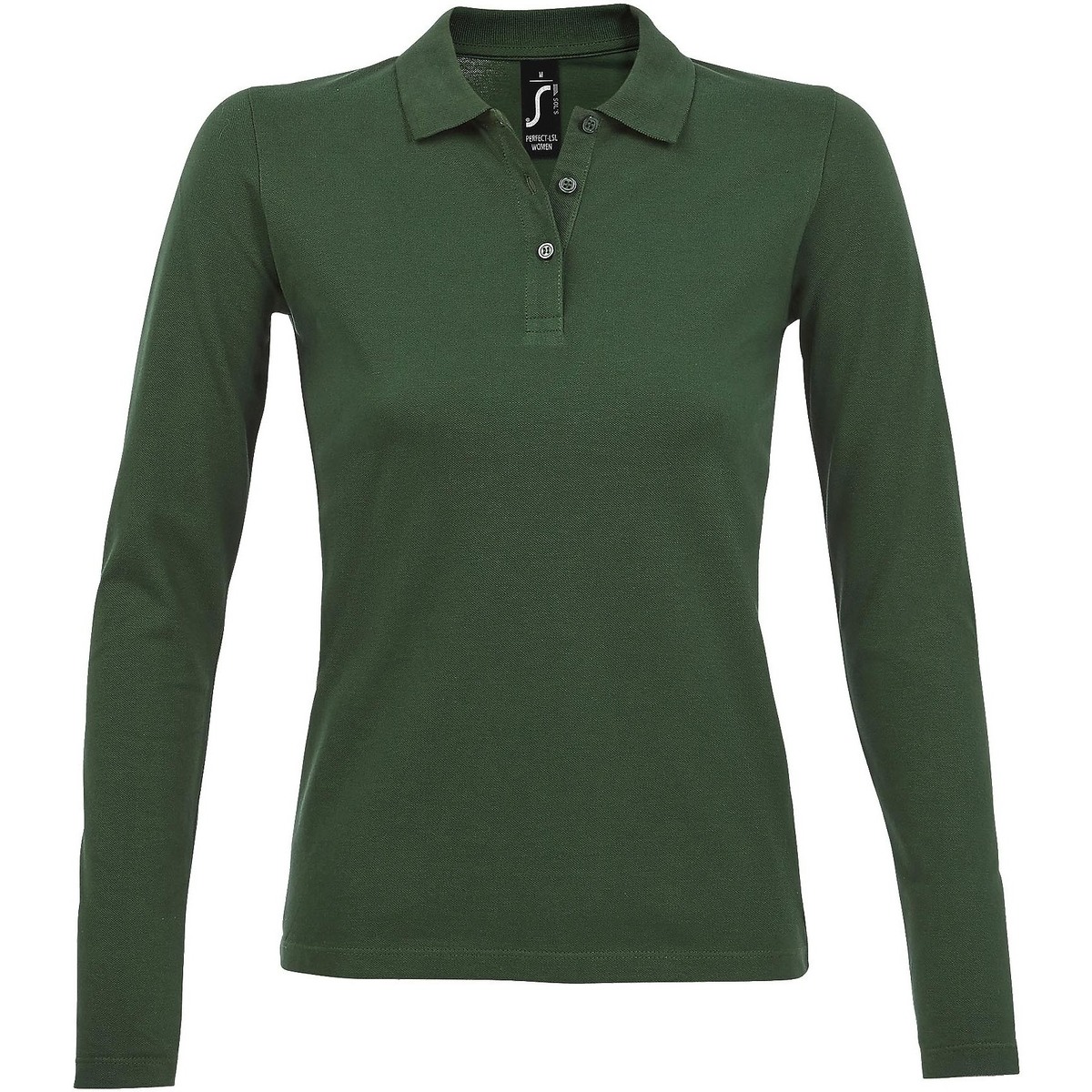 tekstylia Damskie Koszulki polo z długim rękawem Sols PERFECT LSL COLORS WOMEN Zielony