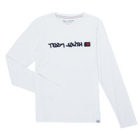 tekstylia Chłopiec T-shirty z długim rękawem Teddy Smith CLAP Biały