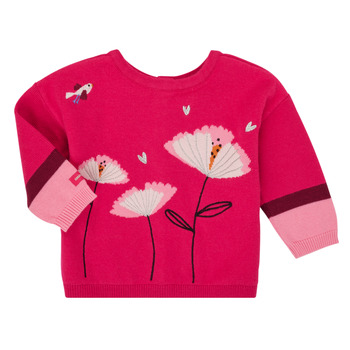 tekstylia Dziewczynka Swetry rozpinane / Kardigany Catimini CR18033-35 Różowy