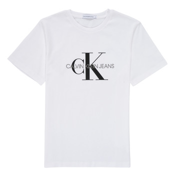 tekstylia Dziecko T-shirty z krótkim rękawem Calvin Klein Jeans MONOGRAM Biały