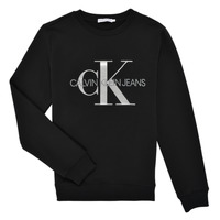 tekstylia Dziecko Bluzy Calvin Klein Jeans MONOGRAM SWEAT Czarny