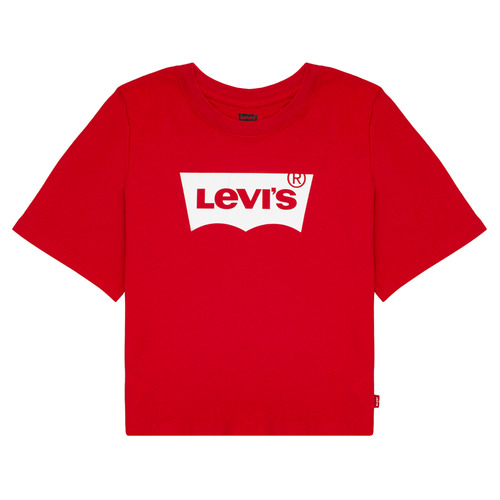 tekstylia Dziewczynka T-shirty z krótkim rękawem Levi's LIGHT BRIGHT CROPPED TEE Czerwony