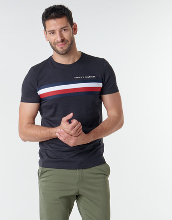 tekstylia Męskie T-shirty z krótkim rękawem Tommy Hilfiger GLOBAL STRIPE TEE Marine