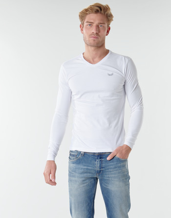 tekstylia Męskie T-shirty z długim rękawem Kaporal VIFT Czarny-biały