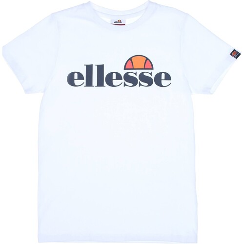 tekstylia Dziewczynka T-shirty z krótkim rękawem Ellesse 148234 Biały