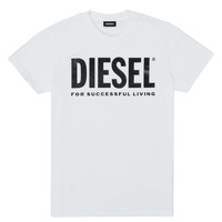 tekstylia Dziecko T-shirty z krótkim rękawem Diesel TJUSTLOGO Biały