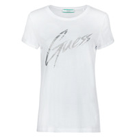 tekstylia Damskie T-shirty z krótkim rękawem Guess SS CN IVONNE TEE Biały