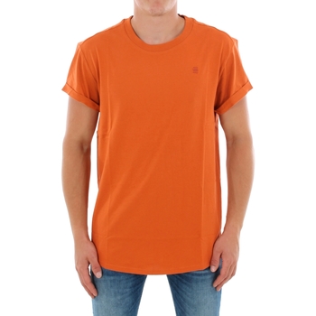 tekstylia Męskie T-shirty z krótkim rękawem G-Star Raw SHELO R T SS DUSTY ROYAL ORANGE Pomarańczowy