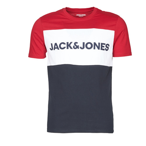 tekstylia Męskie T-shirty z krótkim rękawem Jack & Jones JJELOGO BLOCKING Czerwony