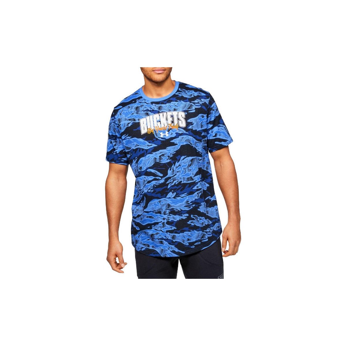 tekstylia Męskie T-shirty z krótkim rękawem Under Armour Baseline Verbiage Tee Niebieski
