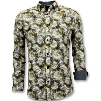 tekstylia Męskie Koszule z długim rękawem Tony Backer 111518941 Żółty