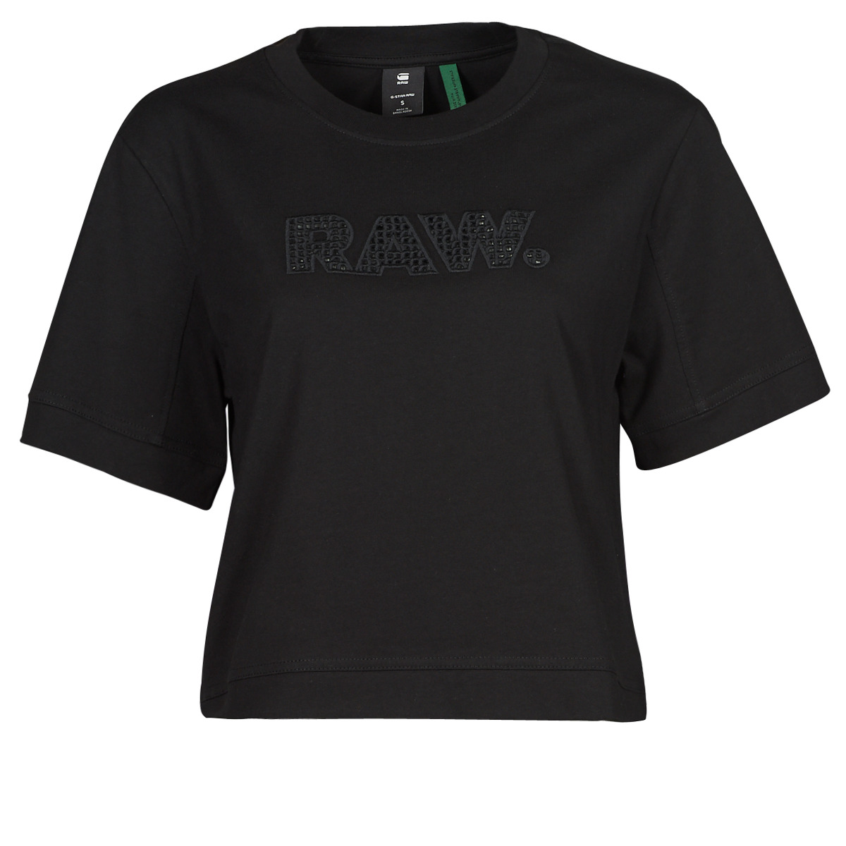tekstylia Damskie T-shirty z krótkim rękawem G-Star Raw BOXY FIT RAW EMBROIDERY TEE Czarny