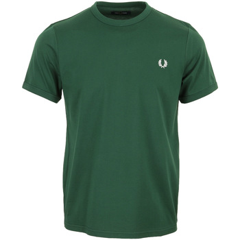 tekstylia Męskie T-shirty z krótkim rękawem Fred Perry Ringer T-Shirt Zielony