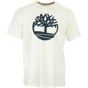 tekstylia Męskie T-shirty z krótkim rękawem Timberland Kennebec River Tree Logo Tee Biały