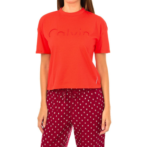 tekstylia Damskie T-shirty z długim rękawem Calvin Klein Jeans J20J206171-690 Czerwony