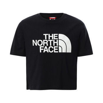 tekstylia Dziewczynka T-shirty z krótkim rękawem The North Face EASY CROPPED TEE Czarny