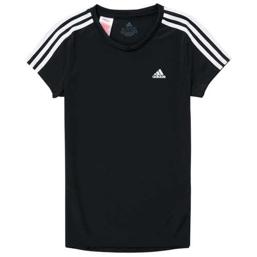 tekstylia Dziewczynka T-shirty z krótkim rękawem Adidas Sportswear G 3S T Czarny