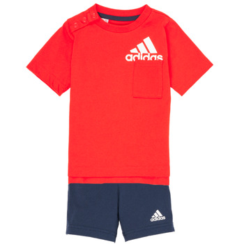 tekstylia Chłopiec Komplet adidas Performance BOS SUM  SET Czerwony / Czarny