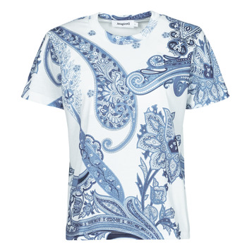 tekstylia Damskie T-shirty z krótkim rękawem Desigual POPASLEY Niebieski