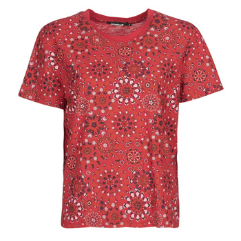 tekstylia Damskie T-shirty z krótkim rękawem Desigual LYON Czerwony