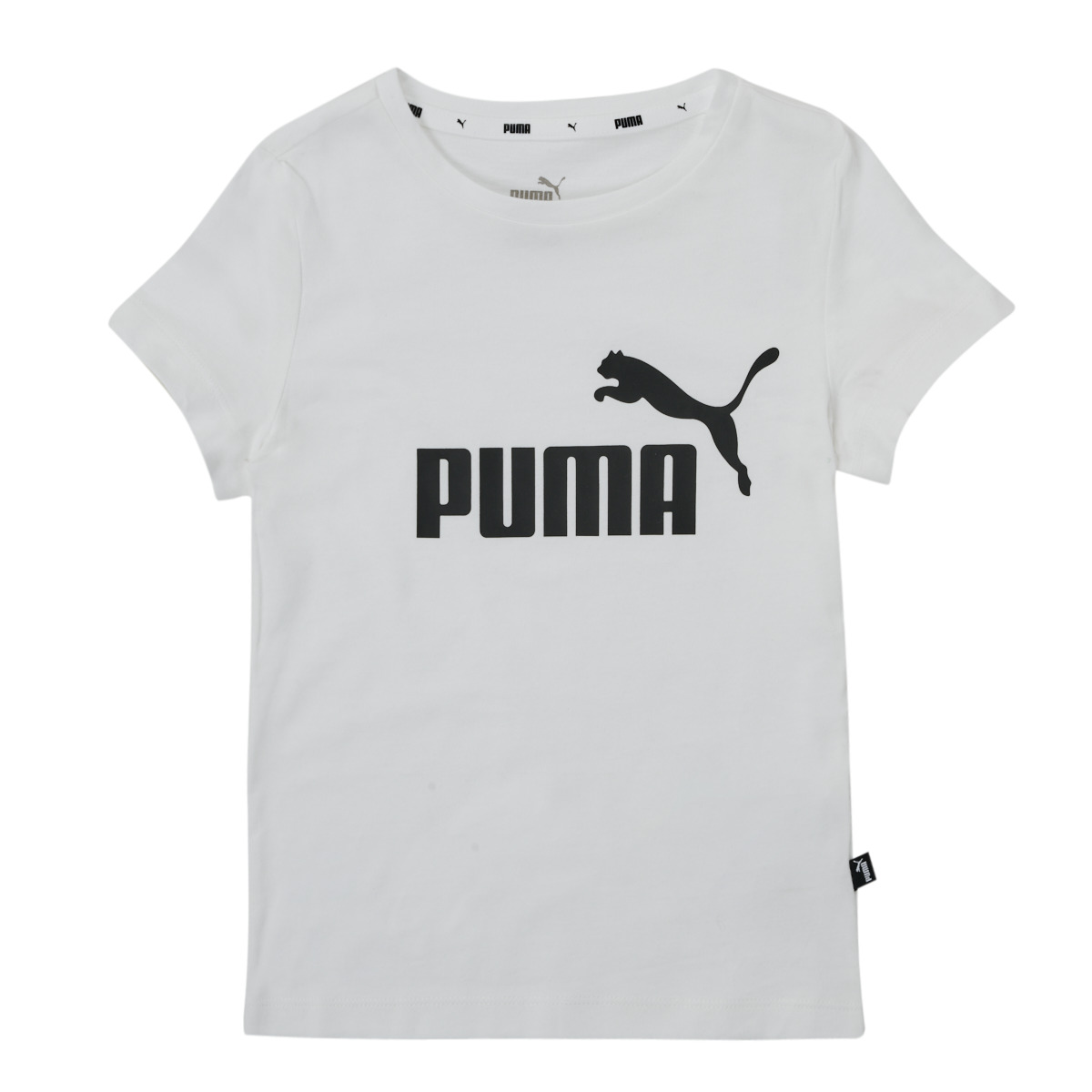 tekstylia Dziewczynka T-shirty z krótkim rękawem Puma ESS TEE Biały