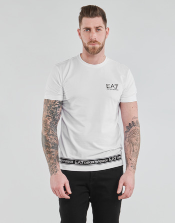 tekstylia Męskie T-shirty z krótkim rękawem Emporio Armani EA7 3KPT05-PJ03Z-1100 Biały