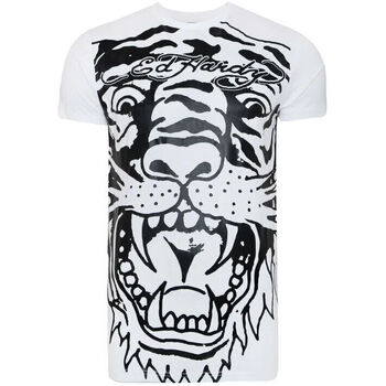 tekstylia Męskie T-shirty z krótkim rękawem Ed Hardy - Big-tiger t-shirt Biały