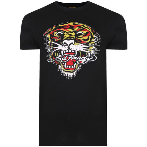 tekstylia Męskie T-shirty z krótkim rękawem Ed Hardy Mt-tiger t-shirt Czarny