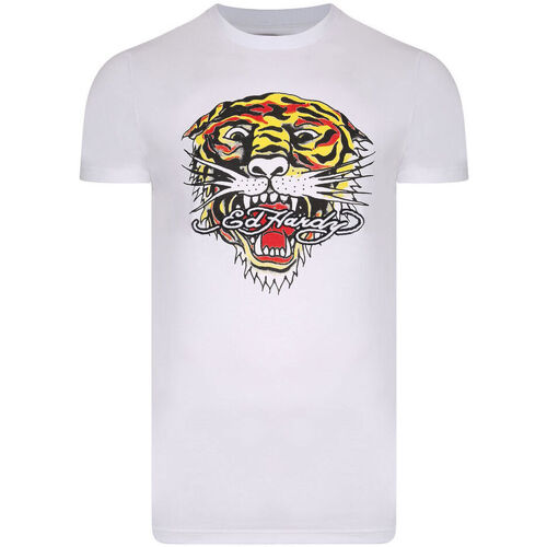 tekstylia Męskie T-shirty z krótkim rękawem Ed Hardy Mt-tiger t-shirt Biały