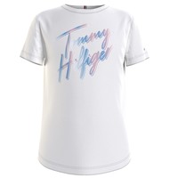 tekstylia Dziewczynka T-shirty z krótkim rękawem Tommy Hilfiger KG0KG05870-YBR Biały