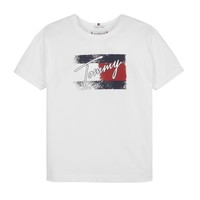 tekstylia Dziewczynka T-shirty z krótkim rękawem Tommy Hilfiger MONCHE Biały