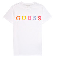 tekstylia Dziewczynka T-shirty z krótkim rękawem Guess H1RJ04-K8HM0-TWHT Biały