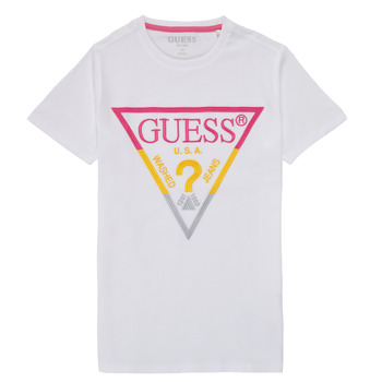 tekstylia Chłopiec T-shirty z krótkim rękawem Guess H1RJ05-K8HM0-P66P Biały