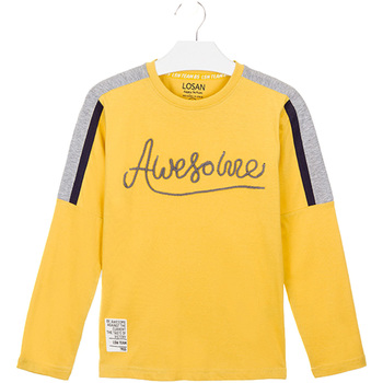 tekstylia Dziecko T-shirty z długim rękawem Losan 023-1008AL Żółty