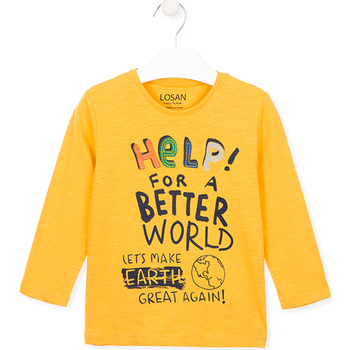 tekstylia Dziecko T-shirty z długim rękawem Losan 025-1005AL Żółty