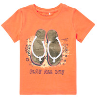 tekstylia Chłopiec T-shirty z krótkim rękawem Name it NMMFASHO Pomarańczowy