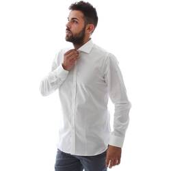 tekstylia Męskie Koszule z długim rękawem Gmf EQ2 1428 951106/01 Biały