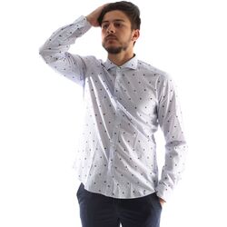 tekstylia Męskie Koszule z długim rękawem Gmf 961233/1 Biały