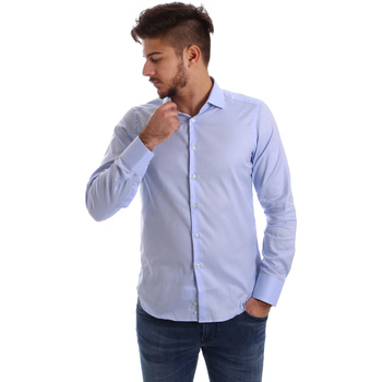 tekstylia Męskie Koszule z długim rękawem Gmf 962103/03 Niebieski