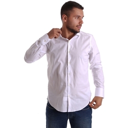 tekstylia Męskie Koszule z długim rękawem Gmf 971250/01 Biały